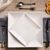 Talerz AMBITION Porto 18 x 18 cm Biały Wykonanie Porcelana