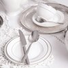 Talerz AMBITION Aura Silver 27 cm Biało-srebrny Możliwość mycia w zmywarce Nie