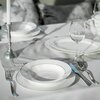 Talerz AMBITION Aura Silver 23 cm Biało-srebrny Możliwość mycia w zmywarce Nie