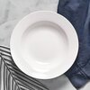 Talerz AMBITION Aura White 23 cm Biały Wykonanie Porcelana