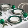 Talerz AMBITION Aura Green 27 cm Biało-zielony Możliwość użycia w kuchence mikrofalowej Tak