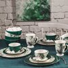 Talerz AMBITION Aura Green 27 cm Biało-zielony Średnica [cm] 27