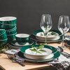 Talerz AMBITION Aura Green 27 cm Biało-zielony Możliwość mycia w zmywarce Tak