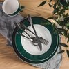 Talerz AMBITION Aura Green 23 cm Biało-zielony Gwarancja 24 miesiące