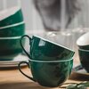 Filiżanka AMBITION Aura Zielony 220 ml Materiał Porcelana