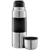 Termos AMBITION Gummy 350 ml Srebrno-czarny Materiał Silikon