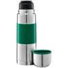 Termos AMBITION Gummy 750 ml Srebrno-zielony Materiał Silikon