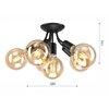 Lampa sufitowa LAMKUR Viggo LM-6.122 39473 Czarna Rodzaj Lampa sufitowa