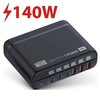 Ładowarka sieciowa NEWELL GaN Tech T-power 140W Czarny + zestaw adapterów
