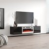 Szafka RTV CAMA MEBLE Luxe Czarno-biały Szerokość [cm] 183