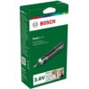 Zielone opakowanie z wkrętarką akumulatorową marki BOSCH, model PushDrive, z widocznym logo BOSCH na górze. Na opakowaniu znajdują się informacje: "3.6V", "360 min*", "2.5/5 Nm", "3 Year Guarantee" oraz zdjęcie przedstawiające osobę używającą wkrętarki.