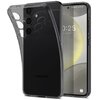 Przezroczysto-szare etui SPIGEN Liquid Crystal jest nałożone na czarny telefon Samsung Galaxy S24+. Na ekranie telefonu widoczna jest godzina 10:25 oraz data: środa, 17 stycznia.