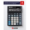 Kalkulator ELEVEN CMB801-BK Zasilanie bateryjno-słoneczne, 4 pamięci Funkcje matematyczne Procenty