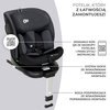 Fotelik samochodowy KINDERKRAFT I-360 I-Size 40-150 cm (0-36 kg) Czarny Zdejmowana tapicerka Tak