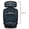 Fotelik samochodowy KINDERKRAFT ONETO3 (9-36 kg) Czarny Pasy bezpieczeństwa 5-punktowe