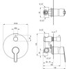 Zestaw prysznicowy podtynkowy DEANTE Arnika NAC D6QP z deszczownicą Titanium Funkcje dodatkowe System anti-calc