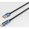 Kabel USB-C - USB-C TECH-PROTECT UltraBoost z wyświetlaczem LCD 100W 1 m Niebieski Wyświetlacz LCD Tak