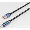 Kabel USB-C - USB-C TECH-PROTECT UltraBoost z wyświetlaczem LCD 100W 1 m Niebieski Złącze 1 USB-C