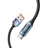 Kabel USB - USB Typ-C TECH-PROTECT UltraBoost LED 66W 6A 2 m Niebieski Kolor Niebieski