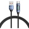 Kabel USB - USB-C TECH-PROTECT UltraBoost LED 66W 6A 1 m Niebieski