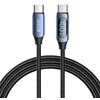 Kabel USB-C - USB-C TECH-PROTECT UltraBoost LED PD100W 5A 2 m Niebieski