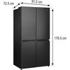 Lodówka HISENSE RQ758N4SBFE MD Side by Side No Frost 178.5 Czarna Wi-Fi ConnectLife My Fresh Choice Metal Cooling Funkcje dodatkowe Tryb wakacyjny