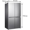 Lodówka HISENSE RQ758N4SBSE MD Side by Side No Frost 178.5 Stal nierdzewna Wi-Fi ConnectLife My Fresh Choice Funkcje dodatkowe Tryb wakacyjny