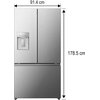 Lodówka HISENSE RF815N4SESE Side by Side No Frost 178.5cm Inox Funkcje dodatkowe Regulowane nóżki