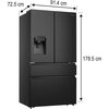 Lodówka HISENSE RF728N4SBFE MD Side by Side No Frost 178.5cm Czarna Kostkarka Wi-Fi ConnectLife My Fresh Choice Funkcje dodatkowe Tryb wakacyjny