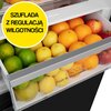 Lodówka HISENSE RB440N4GBD No Frost 200.4 cm Czarne szkło Licowane drzwi Szuflada z niższą temperaturą Położenie zamrażarki Na dole