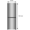 Lodówka GORENJE RK416DPS4 161.3cm Srebrna Kolor / wykończenie boków Szary