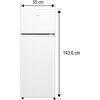 Lodówka GORENJE RF4142PW4 143.6cm Biała Roczne zużycie prądu 176 kWh = 202.4 zł