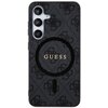 Etui GUESS 4G Collection Leather Metal Logo MagSafe do Samsung Galaxy S24+ Czarny Model telefonu Galaxy S24+