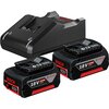 Zestaw akumulatorów BOSCH GBA 18V 2 x 4.0Ah + ładowarka GAL 18V-40