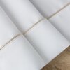 Obrus EUROFIRANY Madele 40 x 140 cm Biało-złoty Kształt Prostokątny