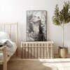 Obraz EUROFIRANY 546 60 x 90 cm Czarny Materiał Drewno sosnowe