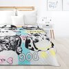 Narzuta EUROFIRANY Kid 15 170 x 210 cm Biało-niebieski Kolor Biało-niebieski