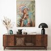 Obraz EUROFIRANY 574B 80 x 120 cm Zielony Motyw Portret