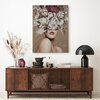 Obraz EUROFIRANY 586A 60 x 80 cm Beżowy Motyw Kwiaty