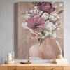 Obraz EUROFIRANY 586B 80 x 100 cm Beżowy Motyw Kwiaty