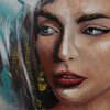 Obraz EUROFIRANY Belle 6 80 x 120 Szary Motyw Kobieta