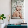 Obraz EUROFIRANY Blush 2 80 x 120 cm Popielaty Motyw Kobieta
