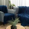 Narzuta EUROFIRANY Bukla 70 x 160 cm Granatowy Kolor Granatowy
