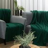 Koc EUROFIRANY Bukla 70 x 160 cm Ciemnozielony Kolor Ciemnozielony