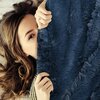 Koc EUROFIRANY Design 91 Tiffany 1 150 x 200 cm Granatowy Kolor Granatowy