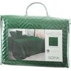 Narzuta EUROFIRANY Sofia 70 x 160 cm Ciemnozielony Materiał Poliester