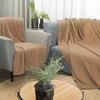 Koc EUROFIRANY Bukla 200 x 150 cm Beżowy Kolor Beżowy
