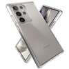 Przezroczyste etui na telefon, ukazujące tylną część urządzenia z widocznymi czterema obiektywami aparatu i logo "SAMSUNG". Etui jest zaprojektowane tak, aby idealnie pasować do modelu telefonu, zapewniając ochronę i jednocześnie eksponując jego oryginaln