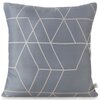 Poszewka EUROFIRANY Design91 GEO 02 40x40 cm Stalowa