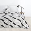 Narzuta EUROFIRANY Design 91 Geo 01 200 x 220 cm Kremowo-czarny Kolor Kremowo-czarny